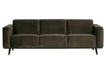 Statement 3-sits Soffa i Sammet - Brun - Möbler - Soffa - 3 sits soffa