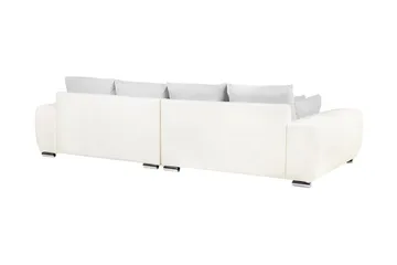 Torpo 3-sits Stor Djup Soffa i Tyg med Konstläderram - Ljusgrå - Möbler - Soffa - 3 sits soffa