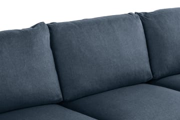 Trend 3-sits Soffa 218 cm med Svängda Armstöd i Tyg - Blå - Möbler - Soffa - 3 sits soffa