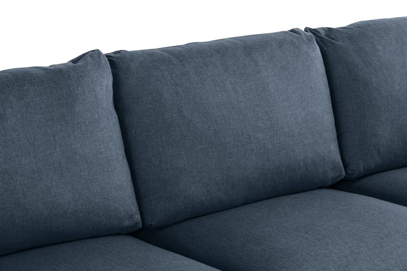 Trend 3-sits Soffa 218 cm med Svängda Armstöd i Tyg - Blå - Möbler - Soffa - 3 sits soffa