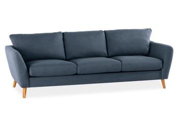 Trend 3-sits Soffa 218 cm med Svängda Armstöd i Tyg - Blå - Möbler - Soffa - 3 sits soffa