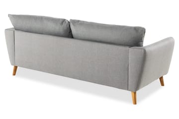 Trend 3-sits Soffa 218 cm med Svängda Armstöd i Tyg - Grå - Möbler - Soffa - 3 sits soffa