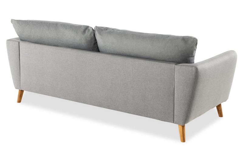 Trend 3-sits Soffa 218 cm med Svängda Armstöd i Tyg - Grå - Möbler - Soffa - 3 sits soffa