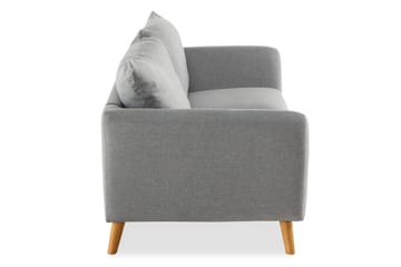 Trend 3-sits Soffa 218 cm med Svängda Armstöd i Tyg - Grå - Möbler - Soffa - 3 sits soffa