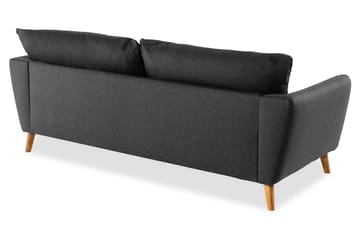 Trend 3-sits Soffa 218 cm med Svängda Armstöd i Tyg - Grå|Svart - Möbler - Soffa - 3 sits soffa