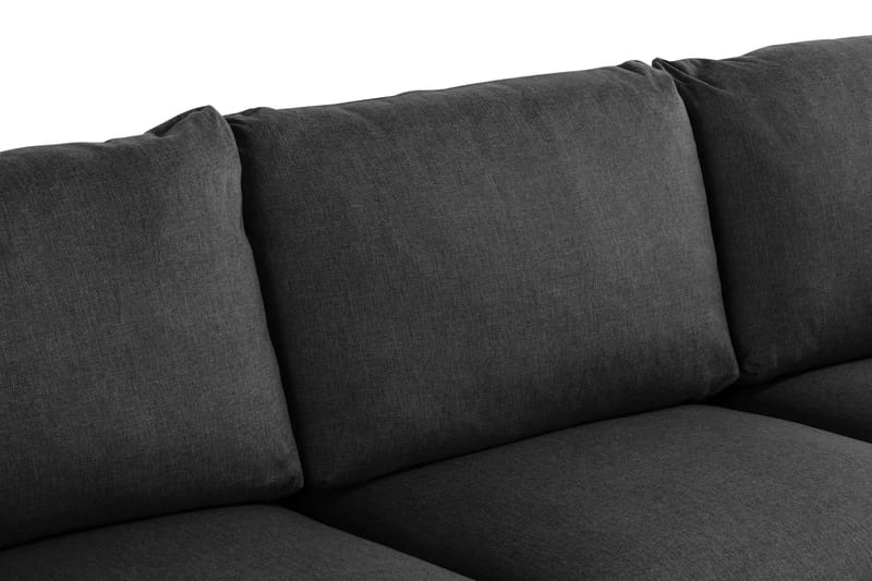 Trend 3-sits Soffa 218 cm med Svängda Armstöd i Tyg - Grå|Svart - Möbler - Soffa - 3 sits soffa