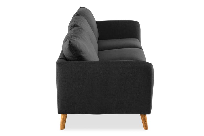Trend 3-sits Soffa 218 cm med Svängda Armstöd i Tyg - Grå|Svart - Möbler - Soffa - 3 sits soffa
