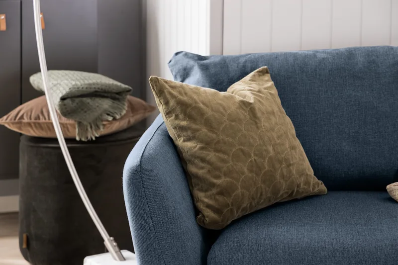 Trend 3-sits Tygsoffa - Blå - Möbler - Soffa - 3 sits soffa