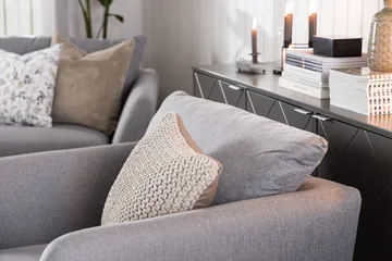 Trend 3-sits Tygsoffa - Grå - Möbler - Soffa - 3 sits soffa