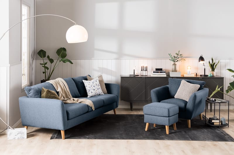 Trend 3-sits Tygsoffa - Mörkblå - Möbler - Soffa - 3 sits soffa