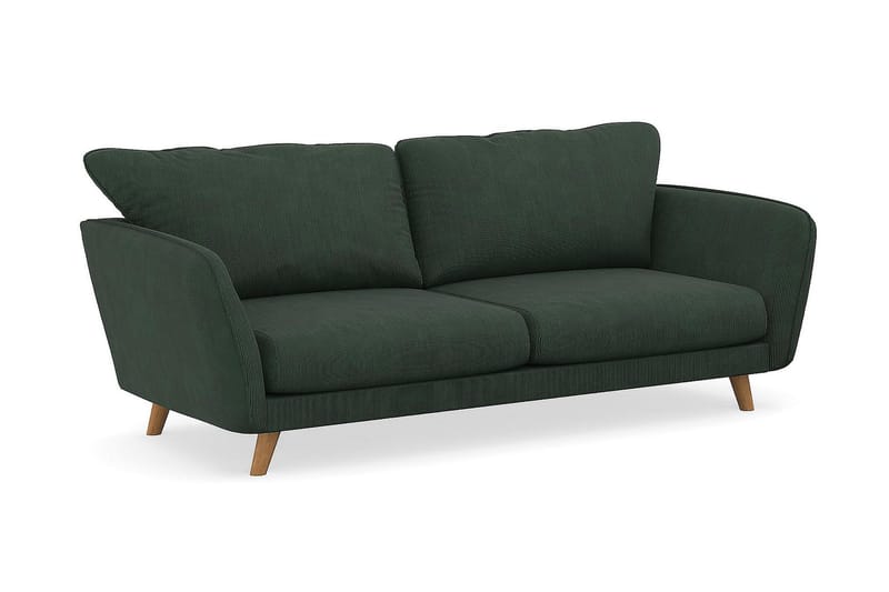Trend Lyx 3-sits Manchestersoffa - Mörkgrön - Möbler - Soffa - 3 sits soffa