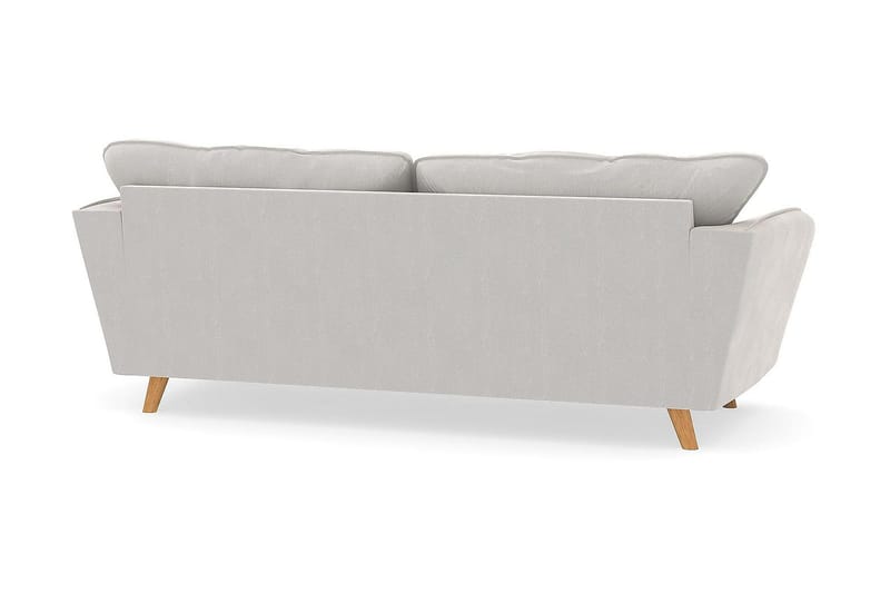 Trend Lyx 3-sits Sammetssoffa - Krämvit - Möbler - Soffa - 3 sits soffa