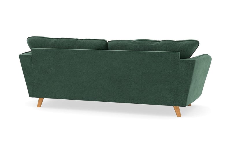 Trend Lyx 3-sits Sammetssoffa - Mörkgrön - Möbler - Soffa - 3 sits soffa