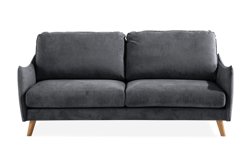 Trend Lyx 3-sits Soffa - Mörkgrå/Ek - Möbler - Soffa - 3 sits soffa