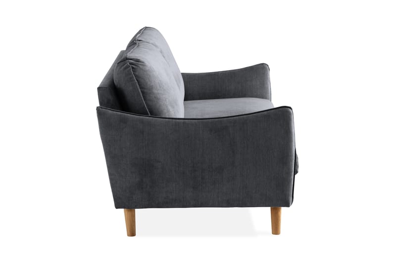 Trend Lyx 3-sits Soffa - Mörkgrå/Ek - 3 sits soffa