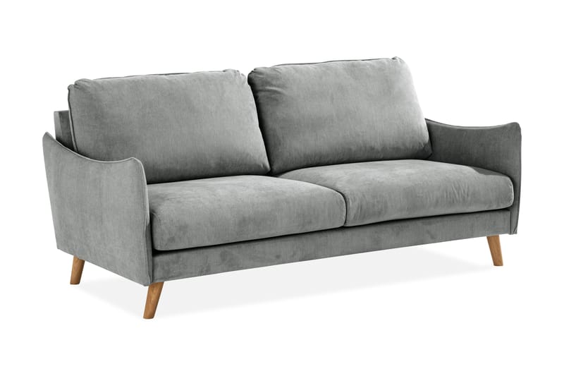 Trend Lyx 3-sits Tygsoffa - Grå - Möbler - Soffa - 3 sits soffa