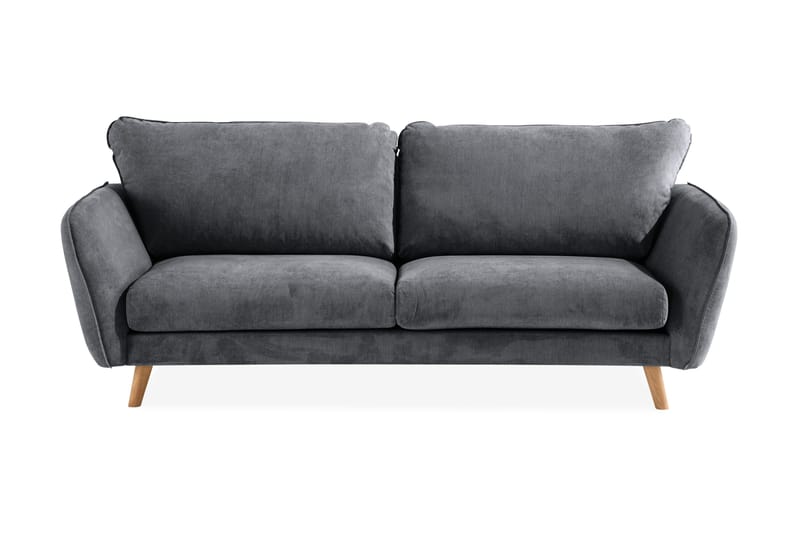 Trend Lyx 3-sits Tygsoffa - Mörkgrå - Möbler - Soffa - 3 sits soffa