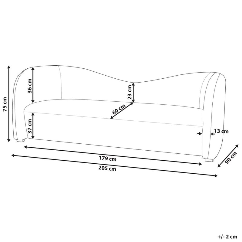 3-sits soffa Veltada - Möbler - Soffa - Sammetssoffa