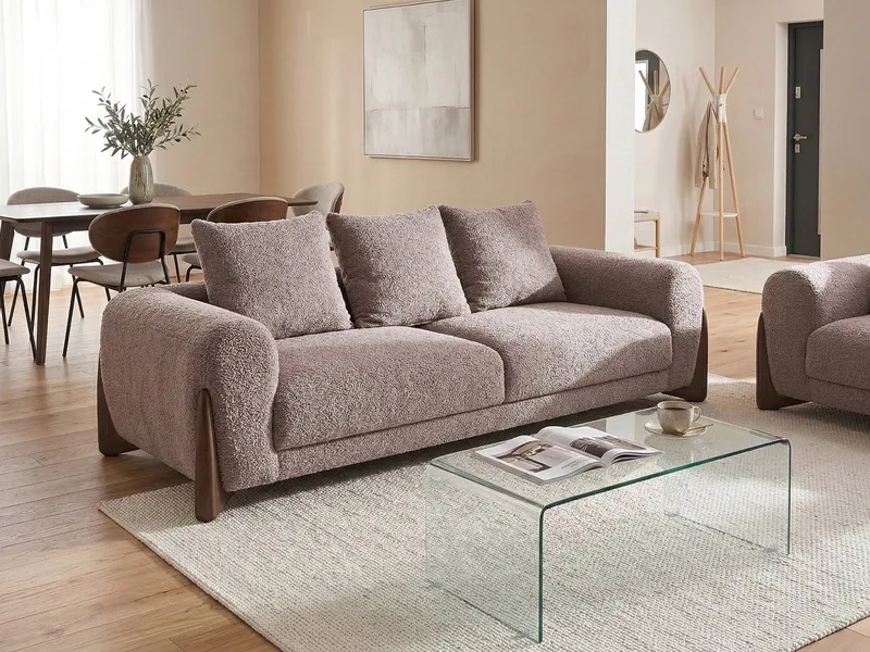 3-sits soffa Vinliden - Mörkbrun, Brun - Möbler - Soffa - 3 sits soffa