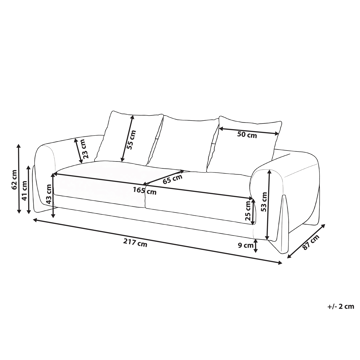3-sits soffa Vinliden - Mörkbrun, Svart - Möbler - Soffa - 3 sits soffa