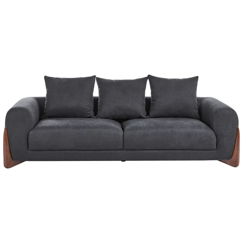 3-sits soffa Vinliden, Mörkbrun, Svart