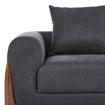 3-sits soffa Vinliden - Mörkbrun, Svart - Möbler - Soffa - 3 sits soffa