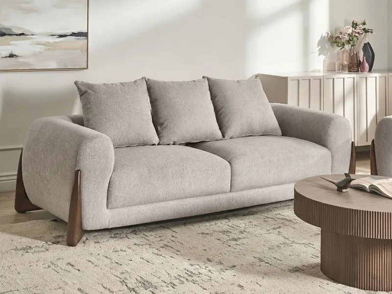 3-sits soffa Vinliden - Mörkbrun, Taupe - Möbler - Soffa - 3 sits soffa