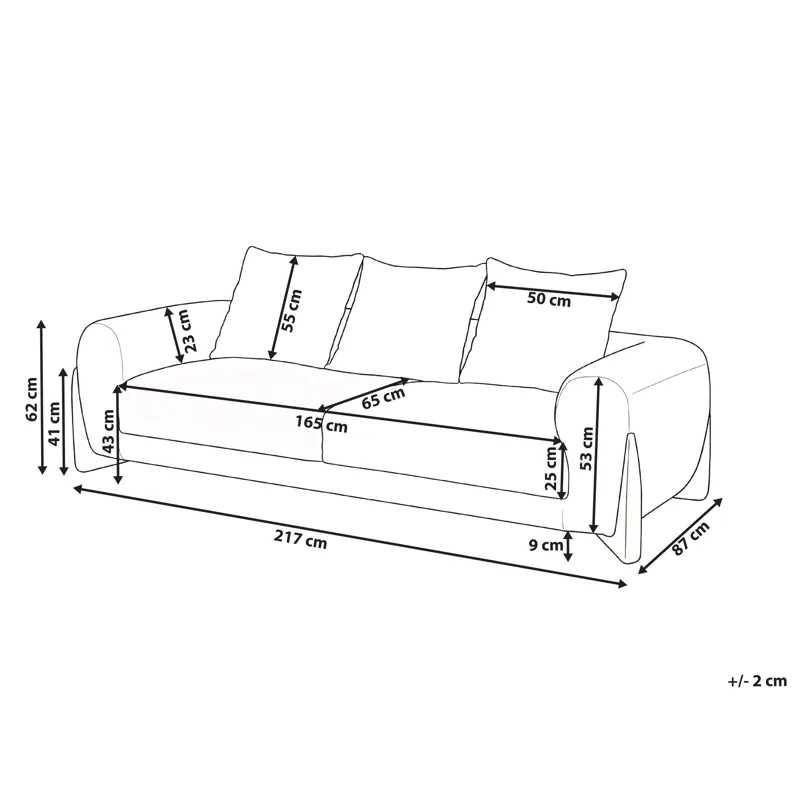 3-sits soffa Vinliden - Mörkbrun, Taupe - Möbler - Soffa - 3 sits soffa