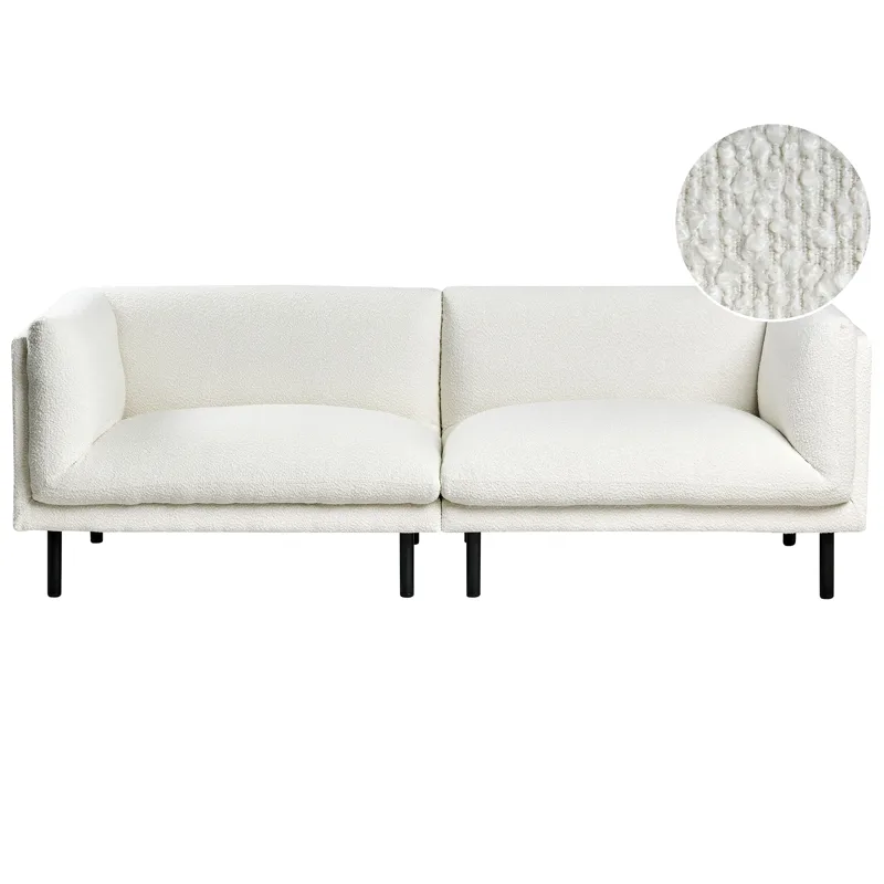 3-sits soffa Vorgod Bouclé, Off-White