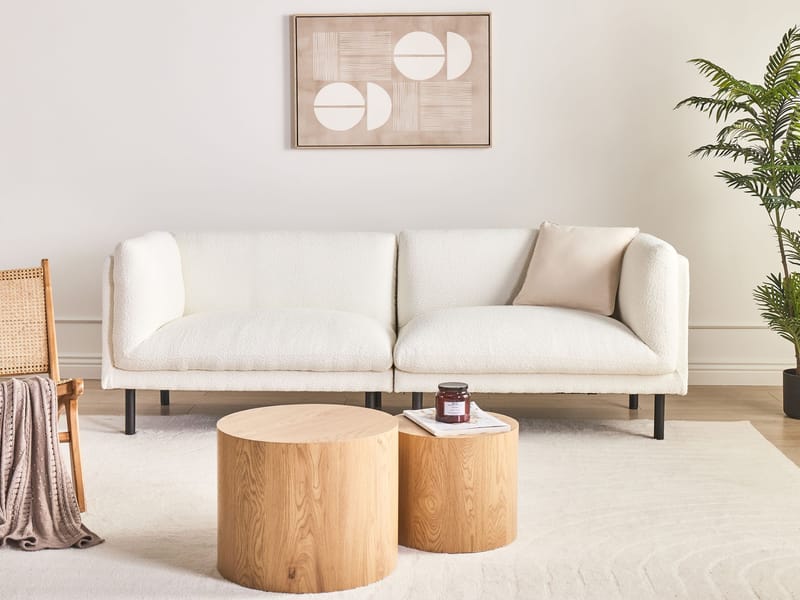3-sits soffa Vorgod Bouclé - Off-White - Möbler - Soffa - 3 sits soffa