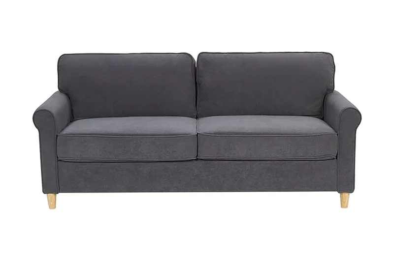 Warmoth Soffa med Rullarmstöd i Tyg, Grå