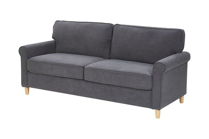 Warmoth Soffa med Rullarmstöd i Tyg - Grå - Möbler - Soffa - 3 sits soffa