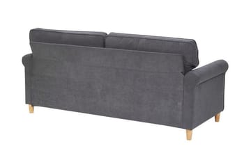 Warmoth Soffa med Rullarmstöd i Tyg - Grå - Möbler - Soffa - 3 sits soffa