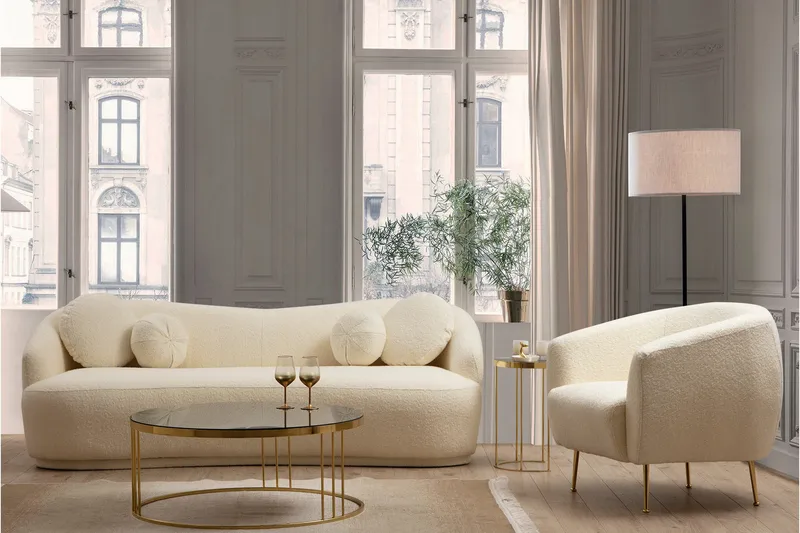 Yarrawonga Soffa 3-sits - Beige|Bouclé - Möbler - Soffa - 3 sits soffa