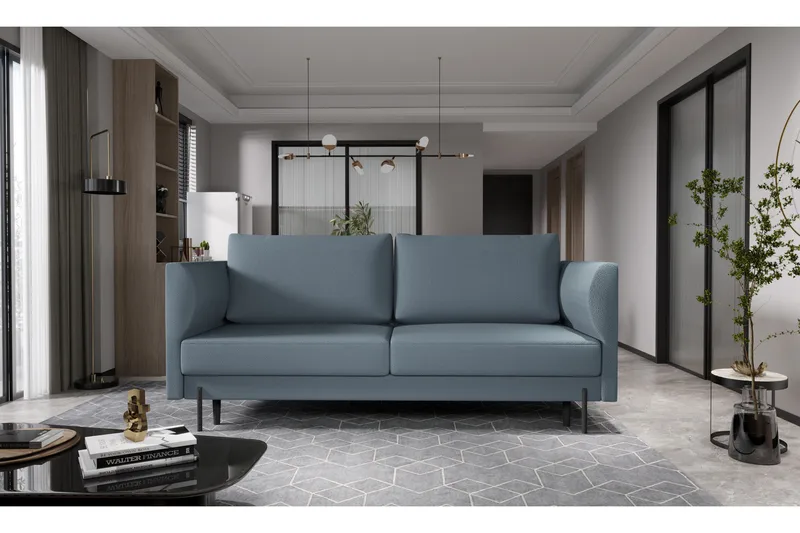 Zerlo 3-sits Soffa - Blå - Möbler - Soffa - 3 sits soffa