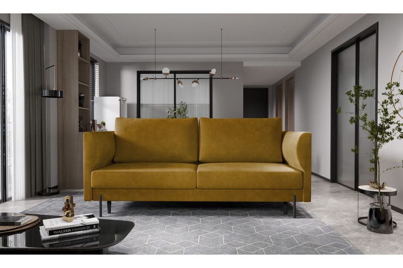 Zerlo 3-sits Soffa - Gul - Möbler - Soffa - 3 sits soffa