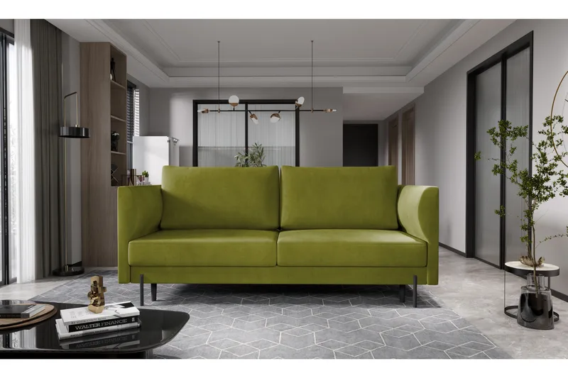 Zerlo 3-sits Soffa - Limegrön - Möbler - Soffa - 3 sits soffa