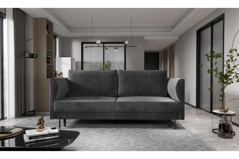 Zerlo 3-sits Soffa - Mörkgrå - Möbler - Soffa - 3 sits soffa