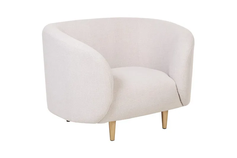 3-sits Soffgrupp Loen Beige/guld - Beige/guld - Möbler - Soffa - Soffgrupp
