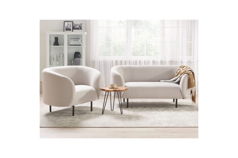 3-sits Soffgrupp Loen Beige/svart - Beige/svart - Möbler - Soffa - Soffgrupp
