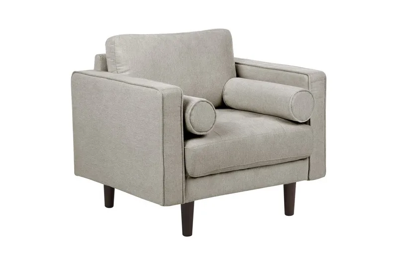 3-sits Soffgrupp Nurmo Taupe/mörkt trä - Taupe/mörkt trä - Möbler - Soffa - Soffgrupp