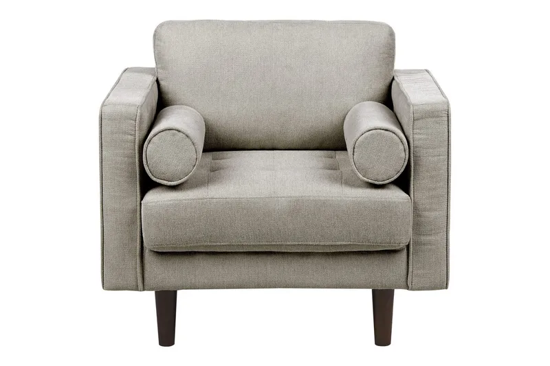 3-sits Soffgrupp Nurmo Taupe/mörkt trä - Taupe/mörkt trä - Möbler - Soffa - Soffgrupp