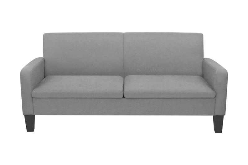 3-sitssoffa 180x65x76 cm ljusgrå - Grå - 3 sits soffa