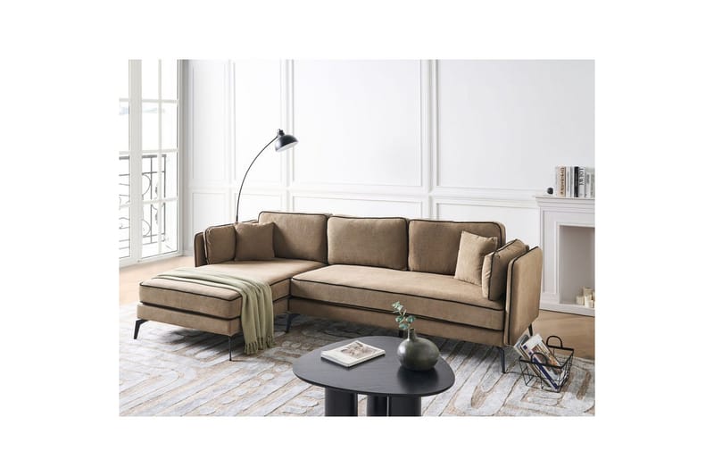 3-sitssoffa Altan Brun, Svart, Högervänd - Brun, Svart, Högervänd - Möbler - Soffa - Divansoffor & schäslongsoffa