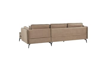 3-sitssoffa Altan Brun, Svart, Vänstervänd - Beige - Möbler - Soffa - Divansoffor & schäslongsoffa