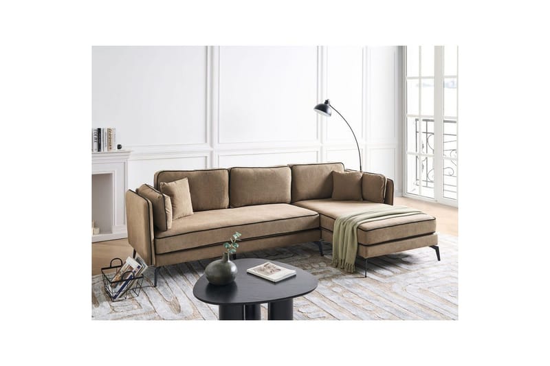 3-sitssoffa Altan Brun, Svart, Vänstervänd - Beige - Möbler - Soffa - Divansoffor & schäslongsoffa