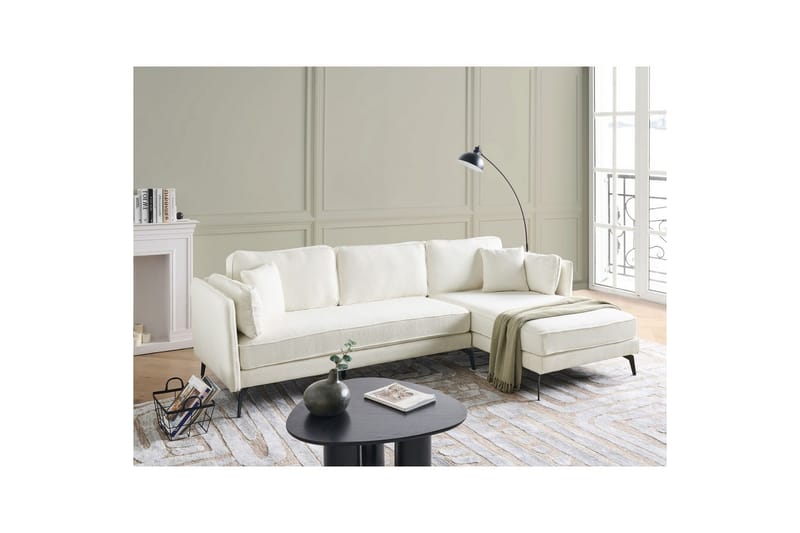 3-sitssoffa Altan Vit, Svart, Vänstervänd - Vit, Svart, Vänstervänd - Möbler - Soffa - Divansoffor & schäslongsoffa