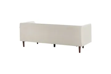 3-sitssoffa Byske Beige, mörkt trä - Beige, mörkt trä - Möbler - Soffa - 3 sits soffa