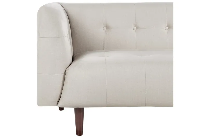 3-sitssoffa Byske Beige, mörkt trä - Beige, mörkt trä - Möbler - Soffa - 3 sits soffa