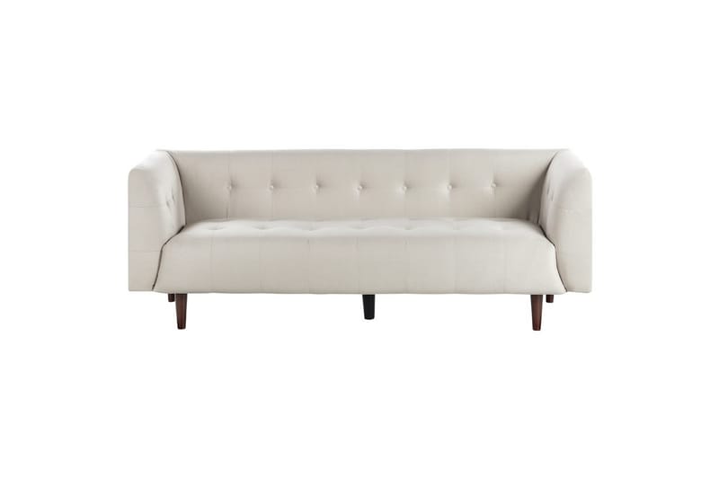 3-sitssoffa Byske Beige, mörkt trä - Beige, mörkt trä - Möbler - Soffa - 3 sits soffa